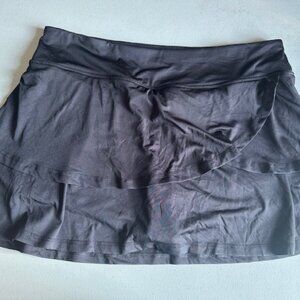 Exertek Black Ruffled Layered Activewear Skort  8516